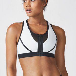 Fabletics Emmy Sports Bra Black/White Small New NWT